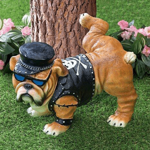 Adorable Resin Bulldog Statue - Perfect for Home Garden Decoration!