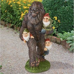 The Garden Gnomes Bigfoot Yeti Indoor/ Outdoor Garden Statue, 8 Inch Tall, Handcast Polyresin, Painted Full Color Finish, Christmas Thanksgiving Decor