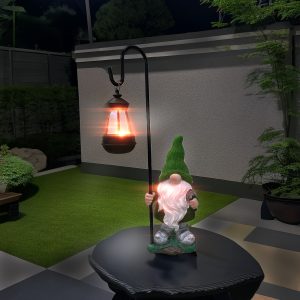 1PC Garden, Lawn And Gardening, Outdoor Accessories, Outdoor Decorative Lighting, Landscape Lighting And Accessories, Outdoor Statue Lights, Solar Landscape Lights, Elves, Dwarf Statue Lanterns, Garden Decorative Lights