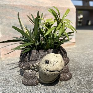 Cute Little Turtle Planter Statue Resin Animal Succulent Flower Pot Container Decoration Beautifying Garden Yard